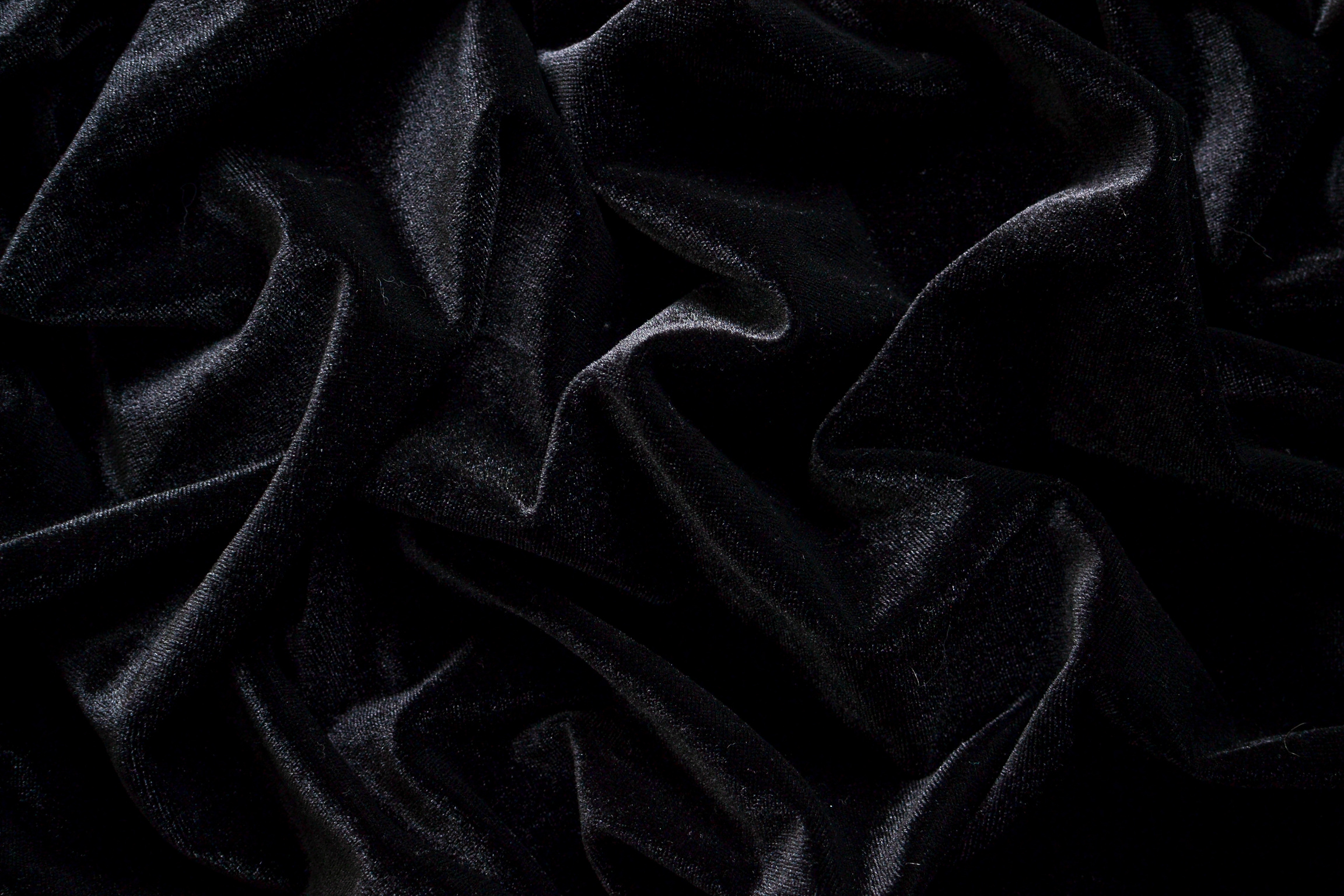 Black Velvet Fabric Background